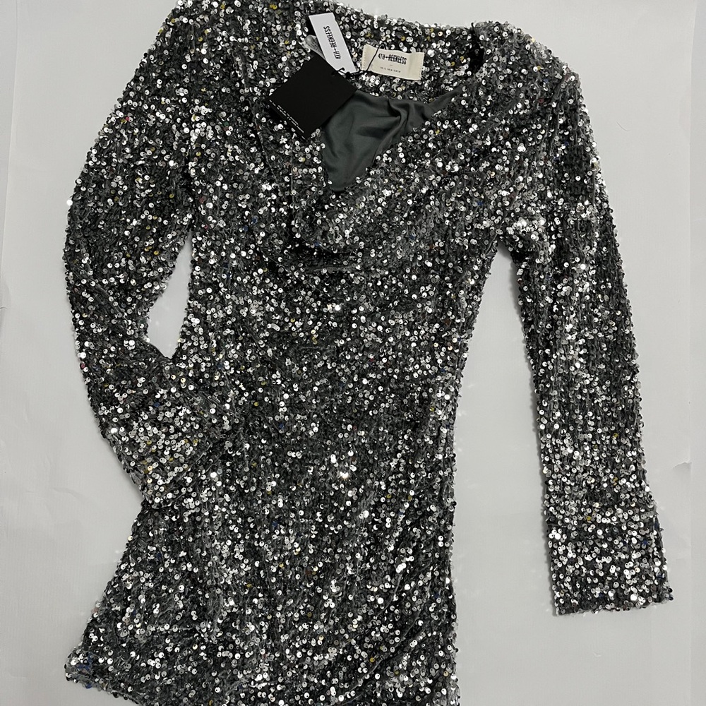 Shimmering Silver Sequin dress